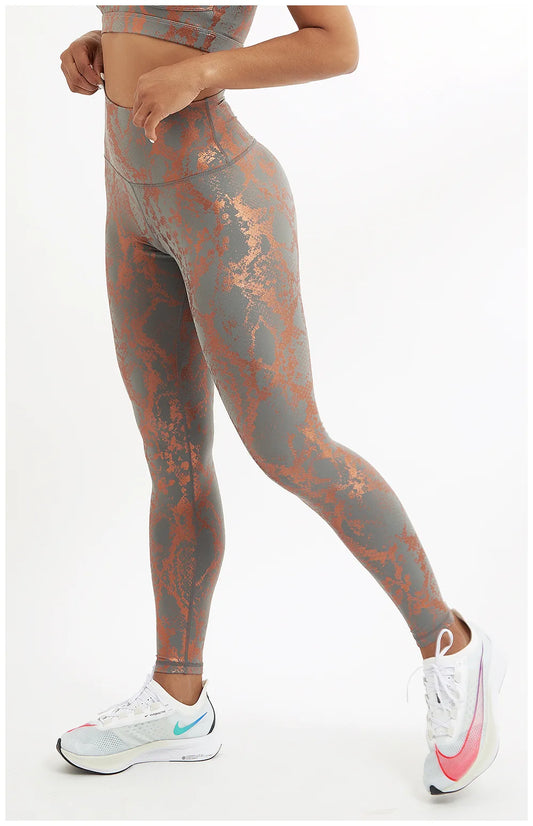 Snake Skin Printed Yoga Leggings