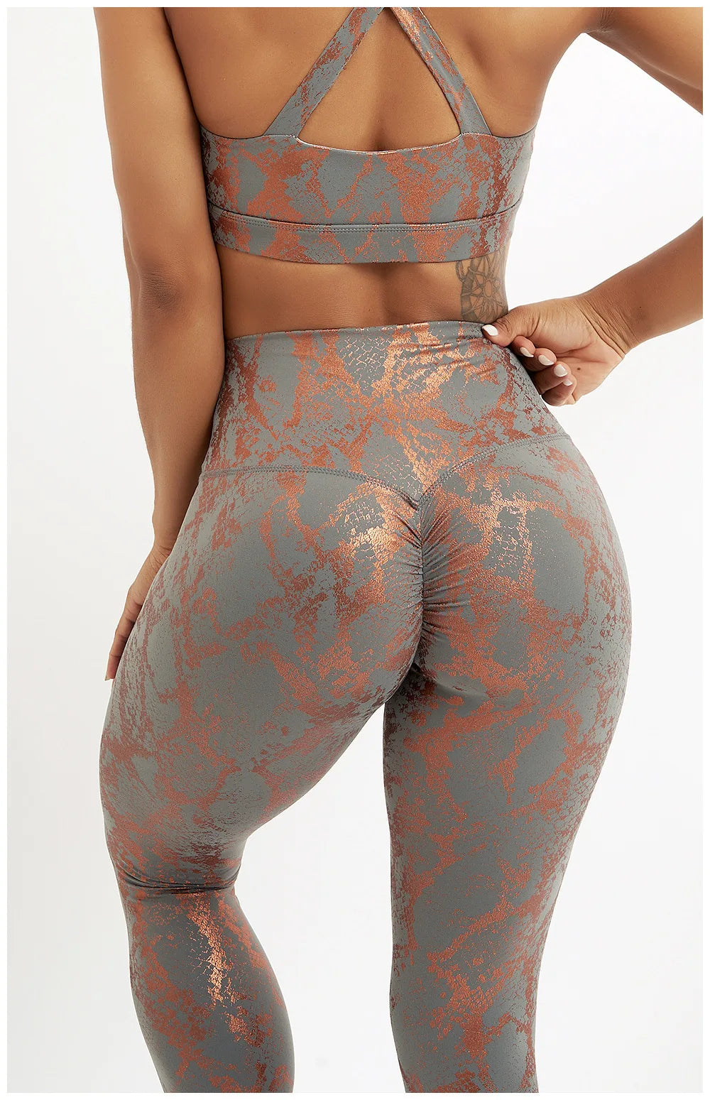 Snake Skin Printed Yoga Leggings